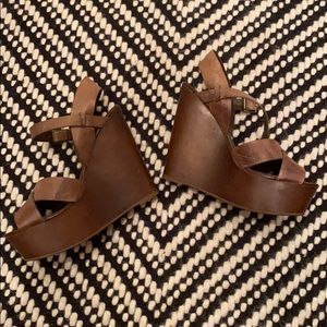 Aldo Shoes - ALDO brown leather wedges Aldo Shoes - ALDO brown leather wedges